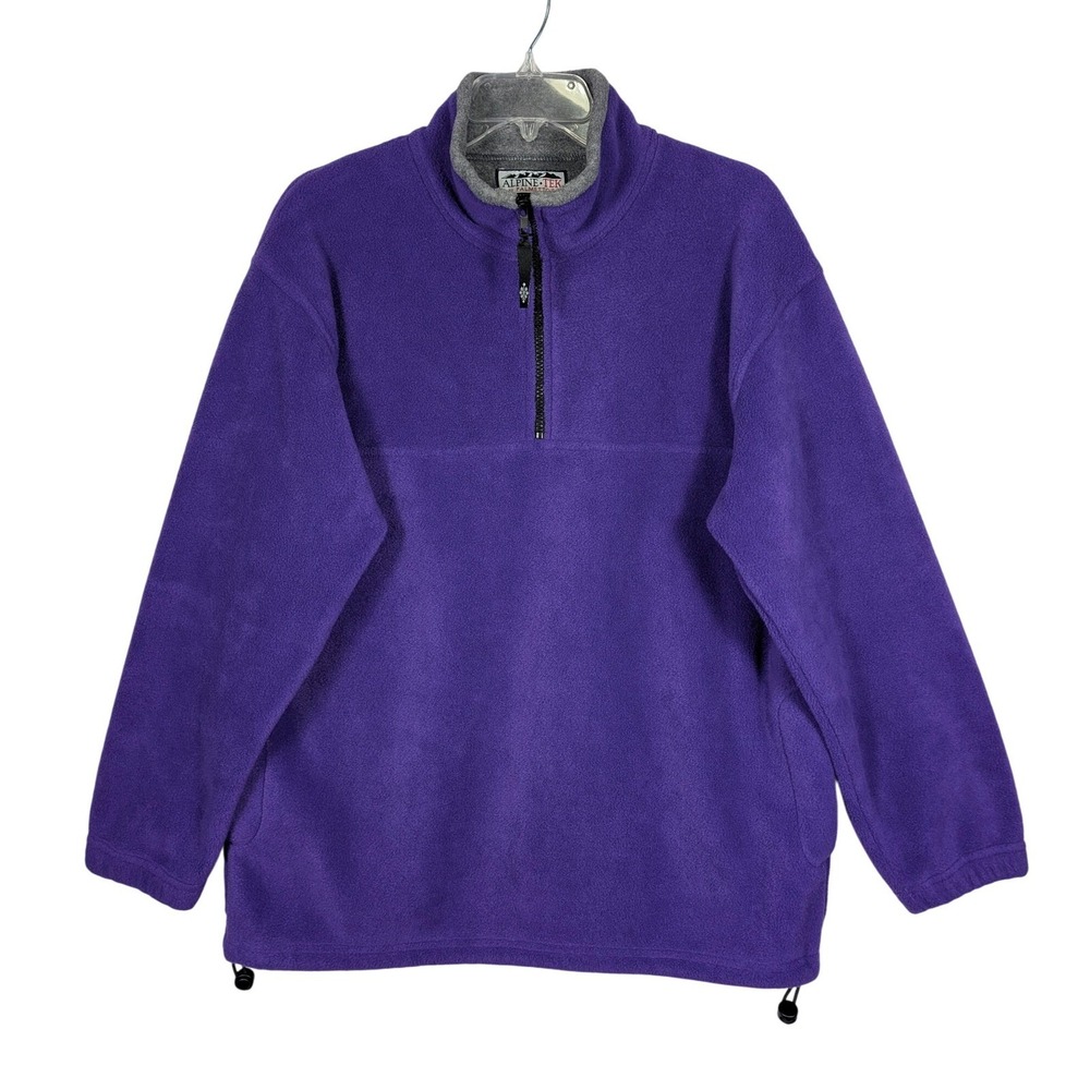 Vintage Alpine Tek Palmettos Womens Purple Fleece Quarter Zip Pullover Jacket M - Picture 2 of 10